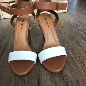 Multi colored block heels